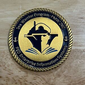 Challenge Coin US Navy USN Sea Warrior Program PMW 240 Enterprise Information